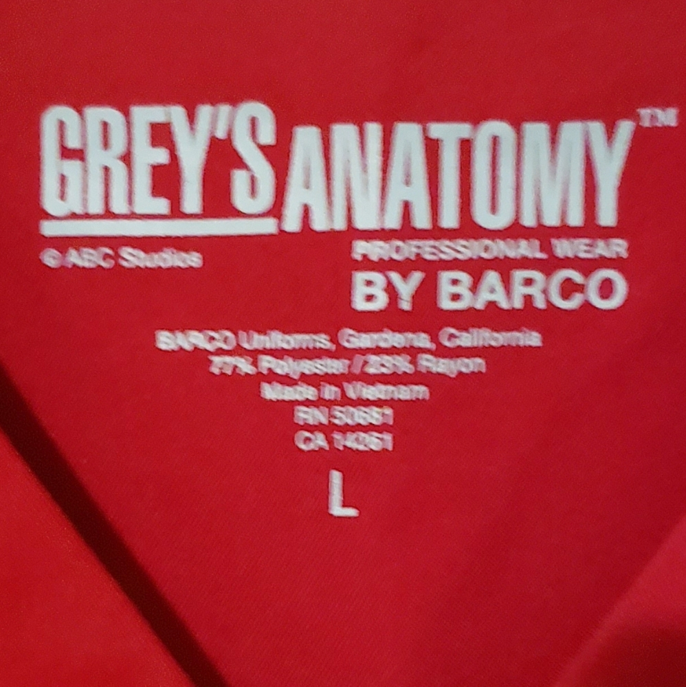 Grey's Anatomy Scrub Top Size L - Picture 2 of 5